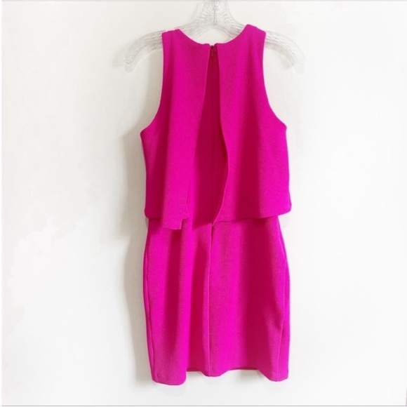 Anthropologie Hutch dress pink sheath layered textured sleeveless - Picture 7 of 8